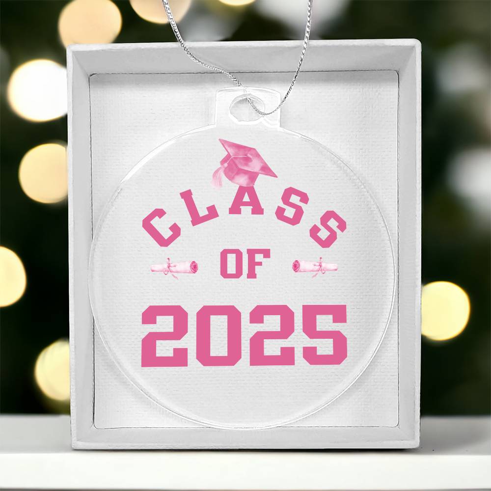 Class of 2025 Pink Ornament