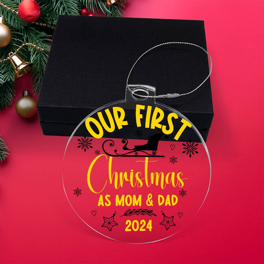 Our First Christmas as Mom & Dad - Ornament