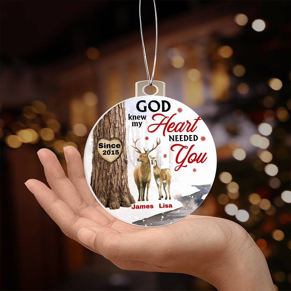 PERSONALIZED LOVE ORNAMENT - Acrylic Ornament Plaque