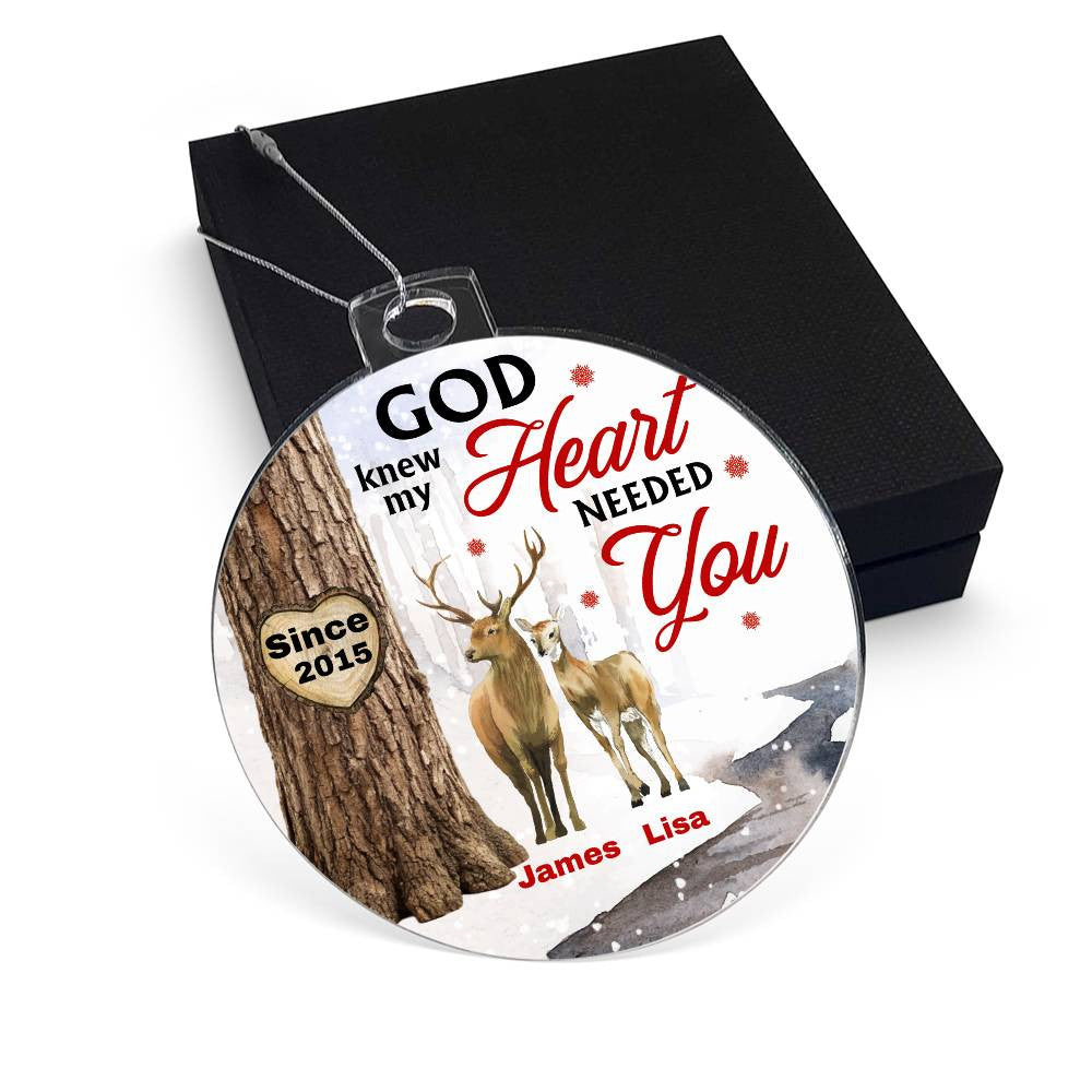 PERSONALIZED LOVE ORNAMENT - Acrylic Ornament Plaque