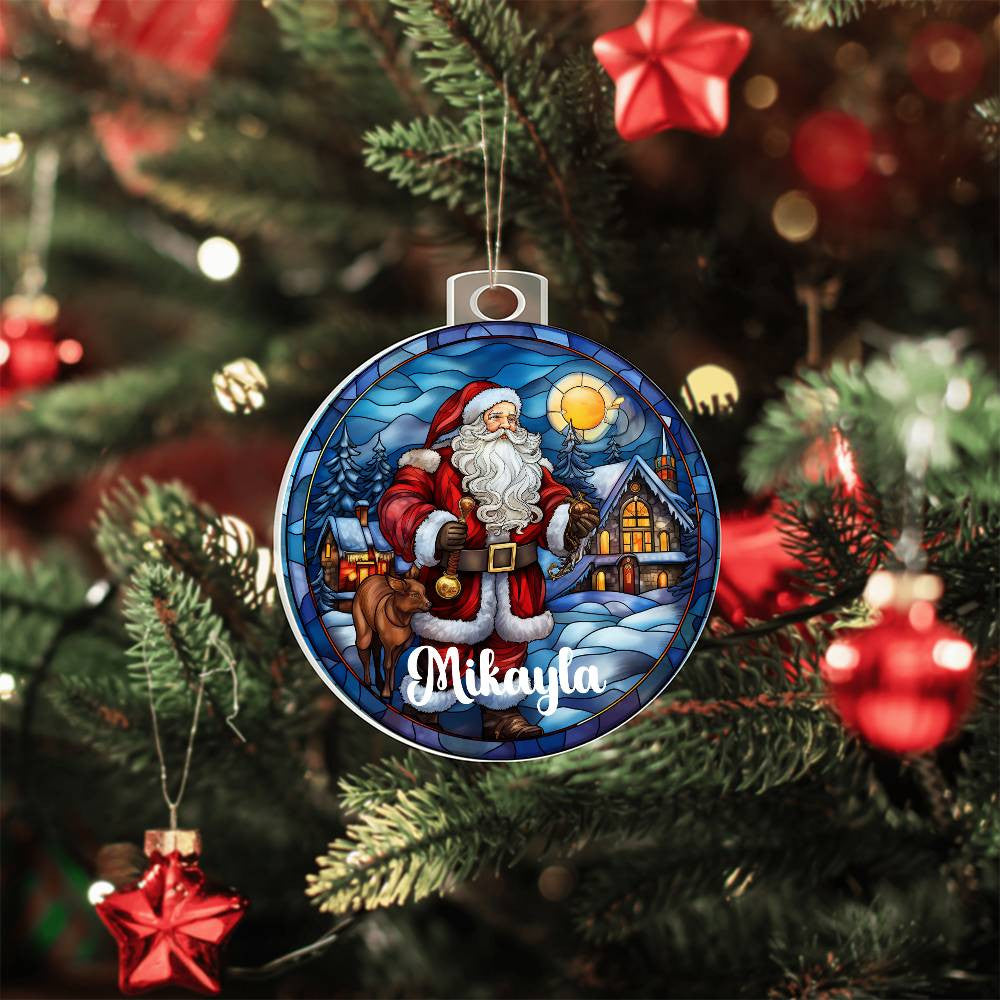Personalized Acrylic Santa Ornament