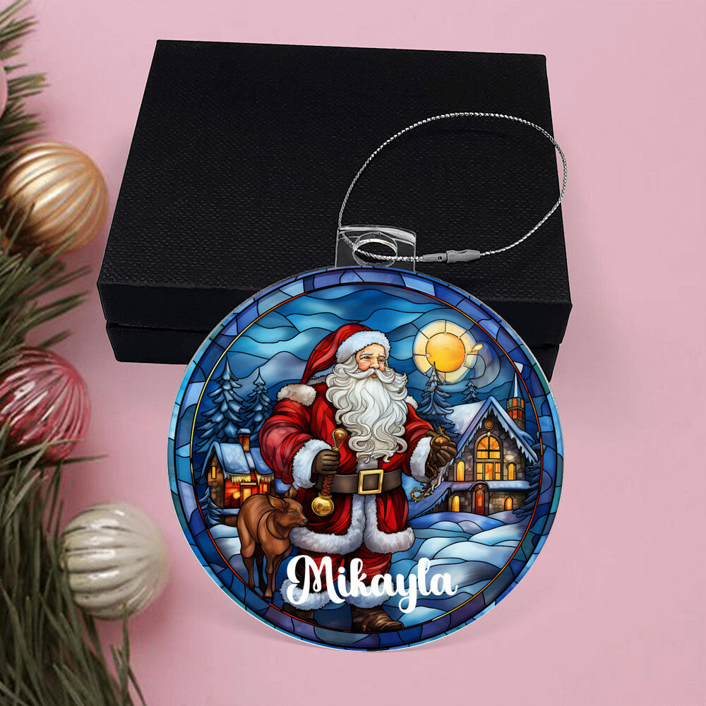 Personalized Acrylic Santa Ornament
