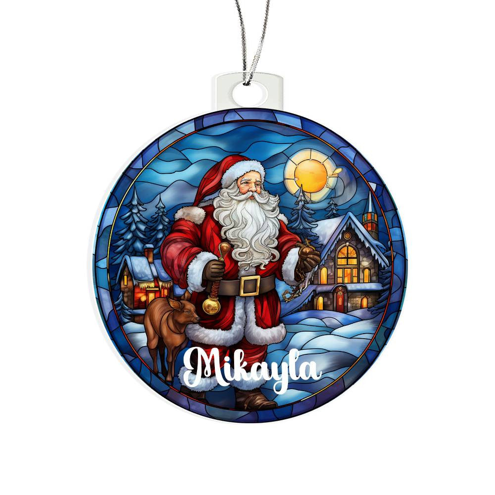 Personalized Acrylic Santa Ornament