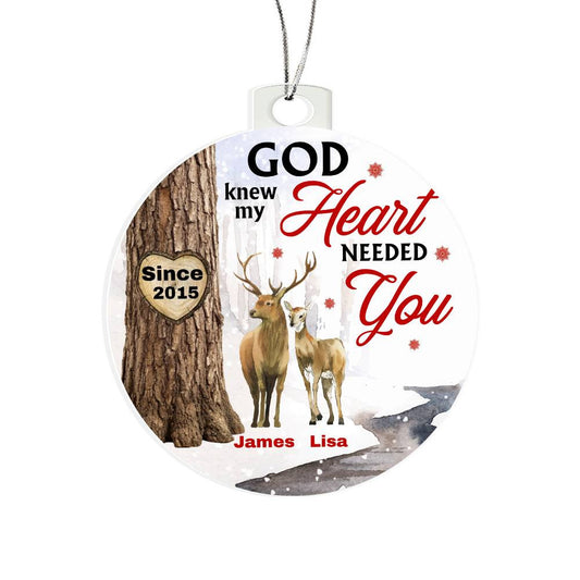 PERSONALIZED LOVE ORNAMENT - Acrylic Ornament Plaque