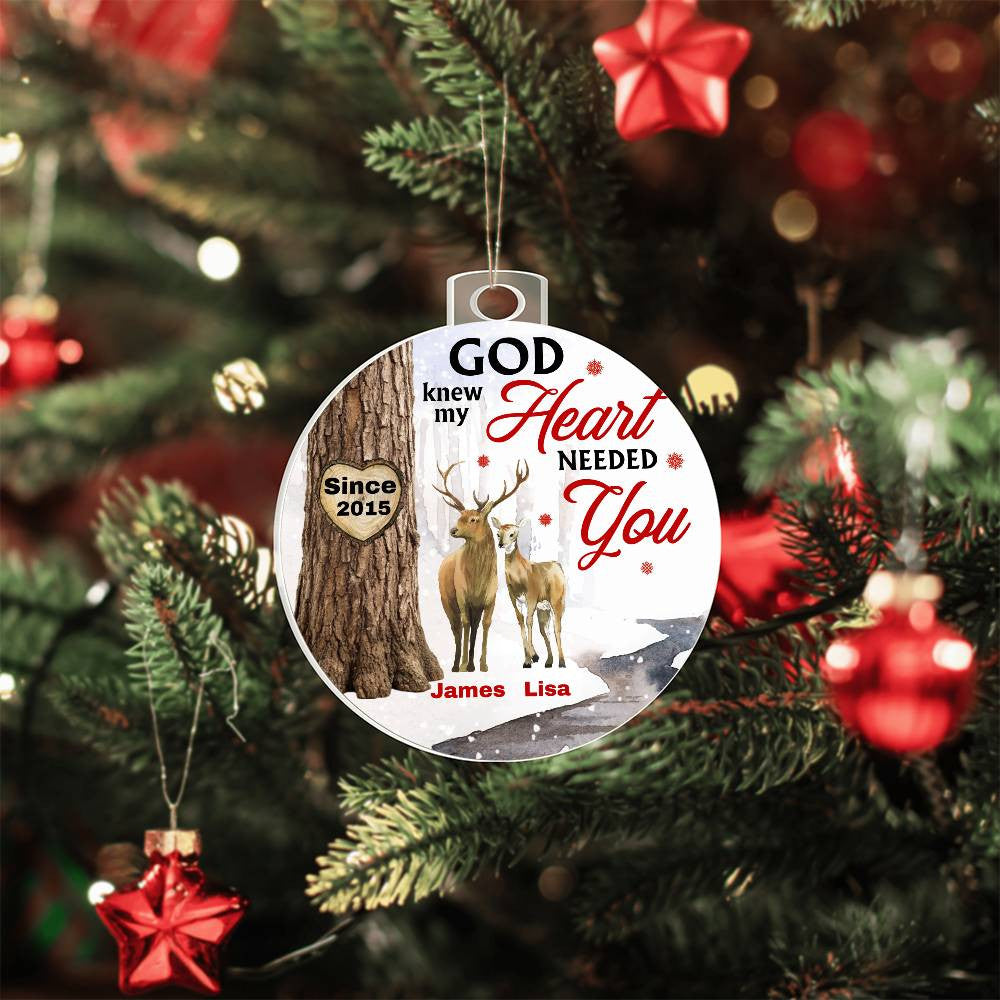 PERSONALIZED LOVE ORNAMENT - Acrylic Ornament Plaque