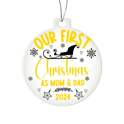 Our First Christmas as Mom & Dad - Ornament