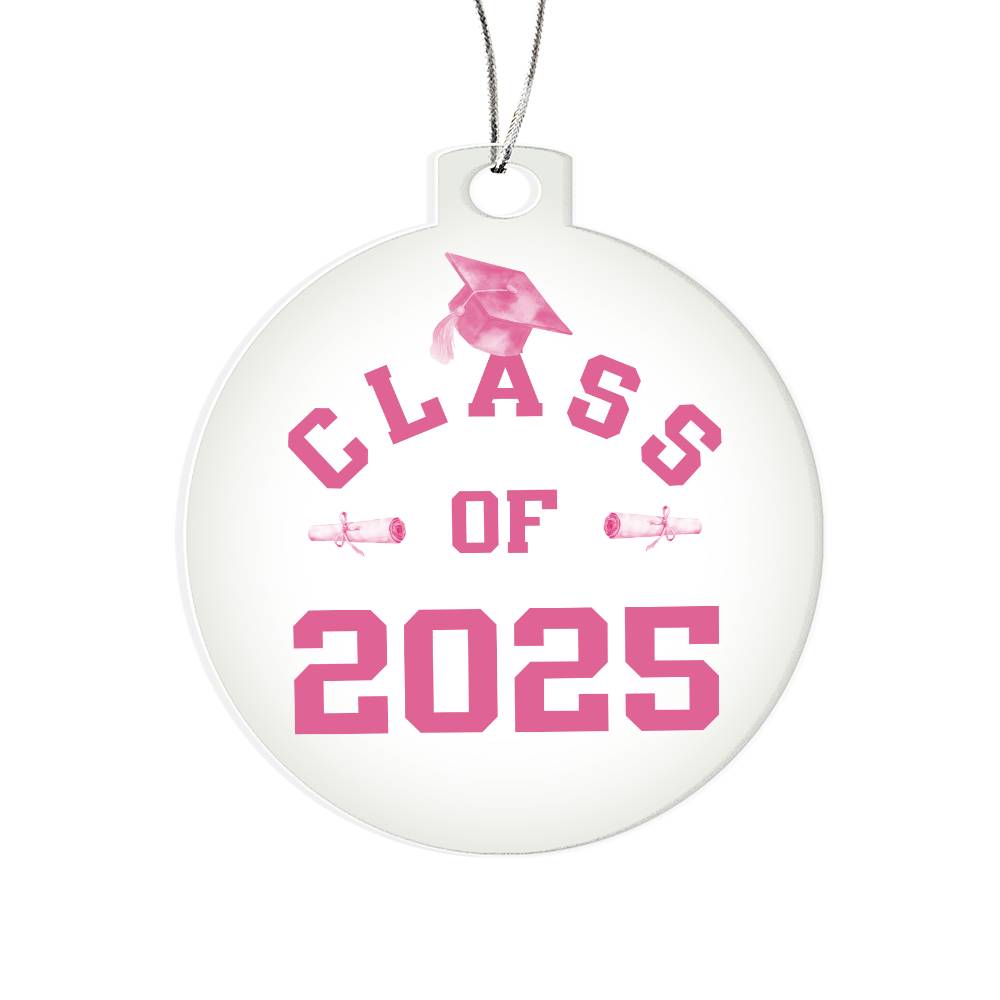 Class of 2025 Pink Ornament