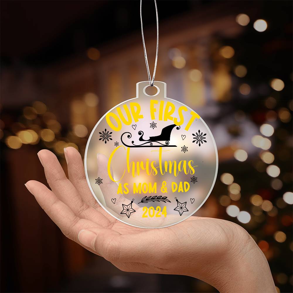 Our First Christmas as Mom & Dad - Ornament