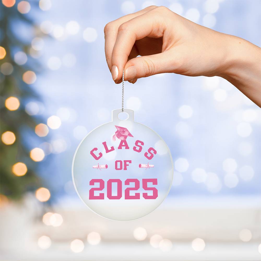 Class of 2025 Pink Ornament
