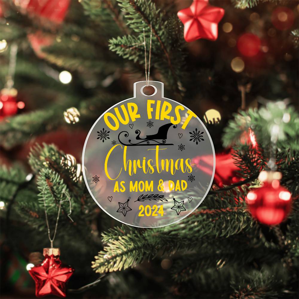 Our First Christmas as Mom & Dad - Ornament