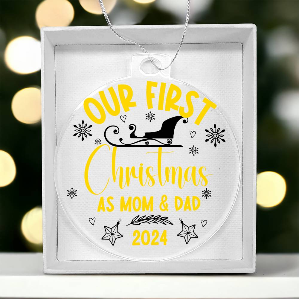Our First Christmas as Mom & Dad - Ornament