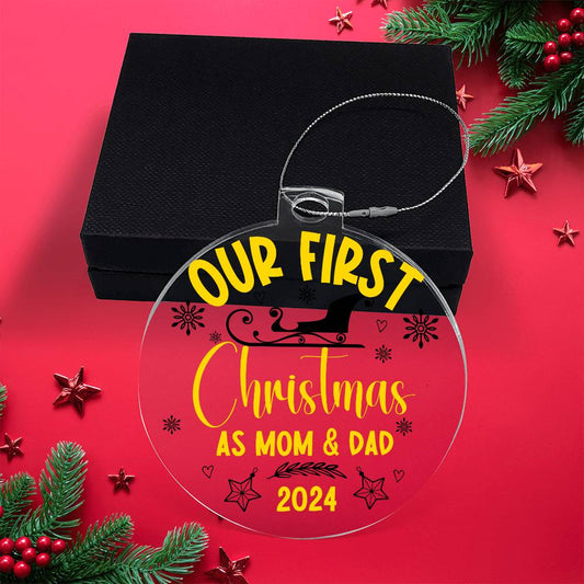 Our First Christmas as Mom & Dad - Ornament