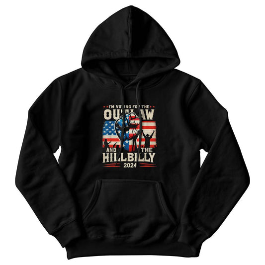 The Outlaw & The Hillbilly - Patriotic Unisex Hooded Sweatshirt-SEPT20240001
