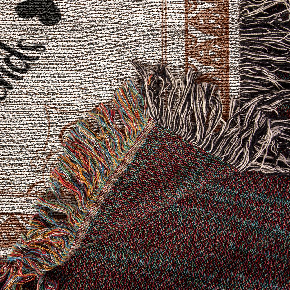 FAMILY WHERE LIFE BEGINS AND LOVE NEVER ENDS - WOVEN BLANKET