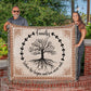 FAMILY WHERE LIFE BEGINS AND LOVE NEVER ENDS - WOVEN BLANKET
