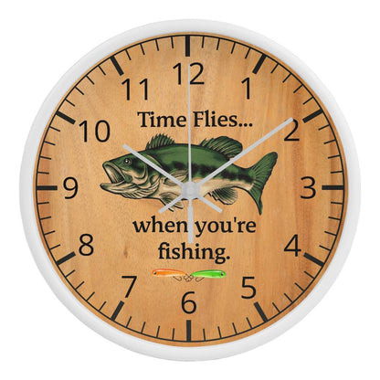 Time Flies When You're Fishing - Clock