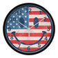 Patriotic Smiley Face Clock - 10 Inch Wooden Clock