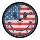 Patriotic Smiley Face Clock - 10 Inch Wooden Clock