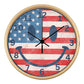 Patriotic Smiley Face Clock - 10 Inch Wooden Clock