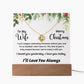 To My Wife - I can't imagine celebrating Christmas without you - Acrylic Bundle Love Knot Necklace