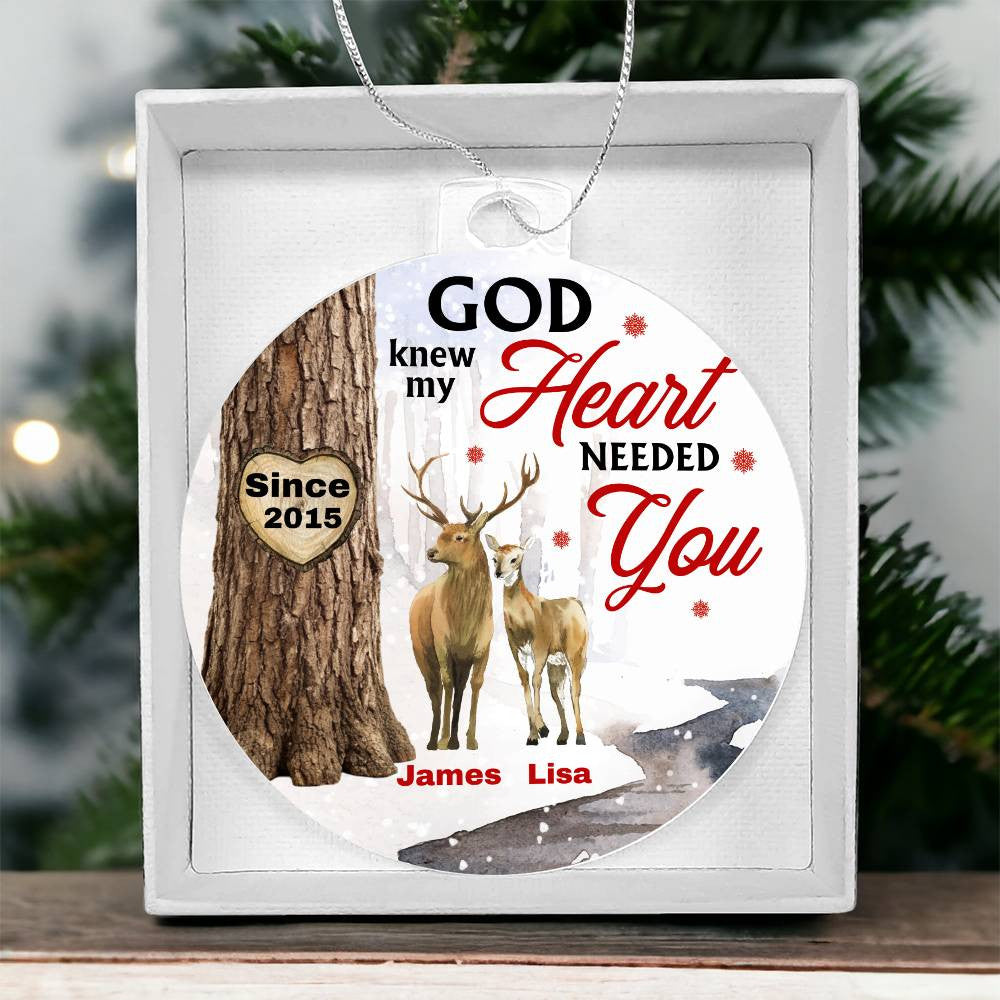 PERSONALIZED LOVE ORNAMENT - Acrylic Ornament Plaque