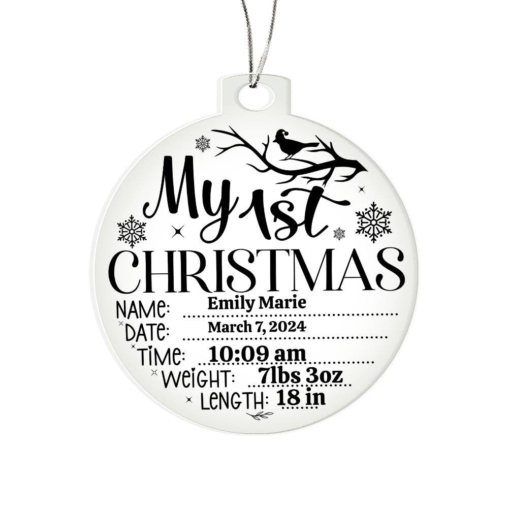 Personalized Acrylic Ornament Plaque